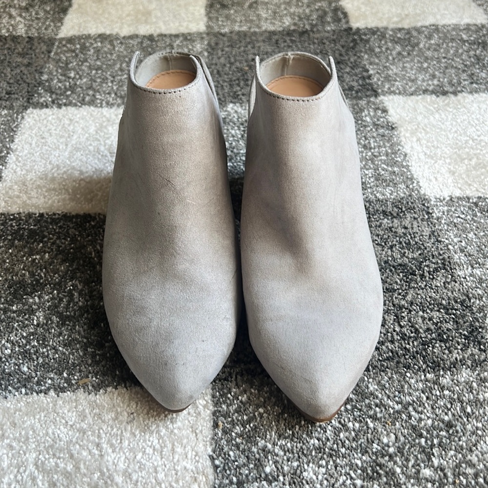 Express Grey Slide-on Booties